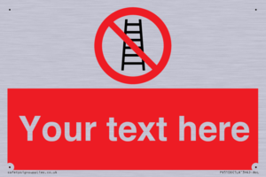 Custom No Ladders Sign